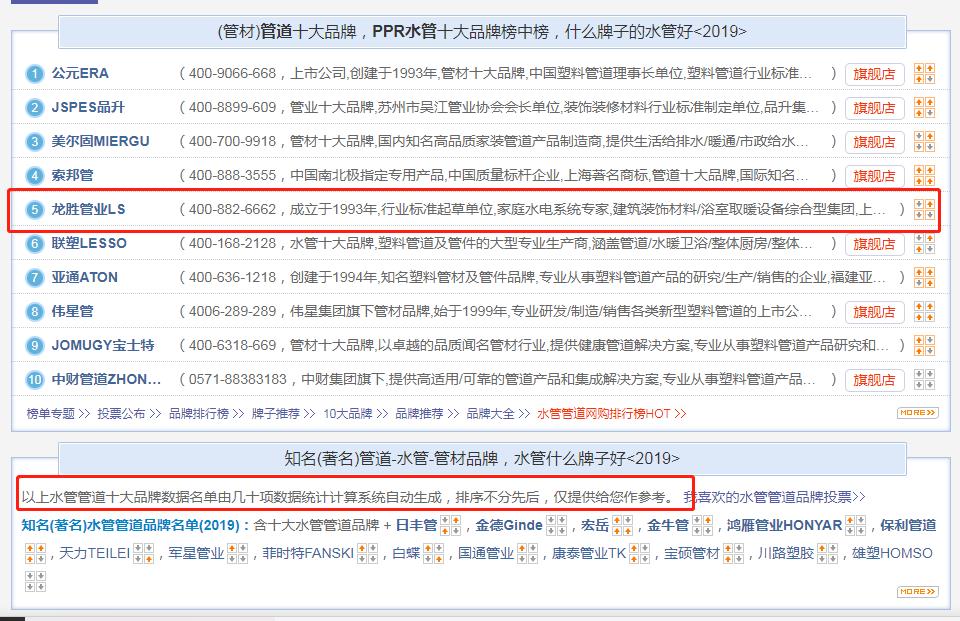 看了家裝水管十大名牌排名，感覺這些才是選品牌的關鍵吧？